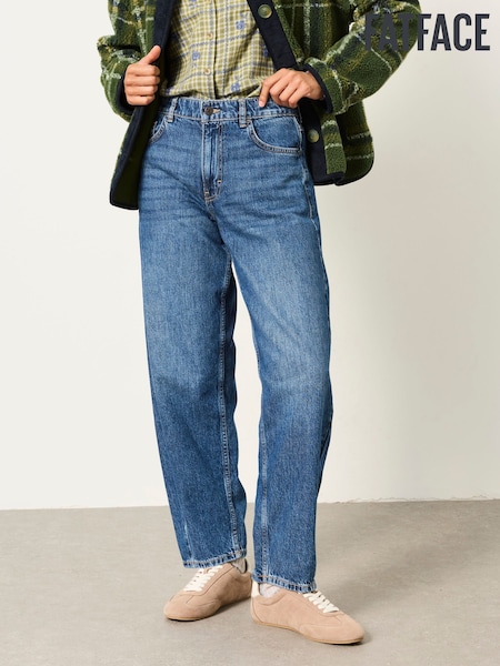 Mid Blue - Fatface Barrel Jeans