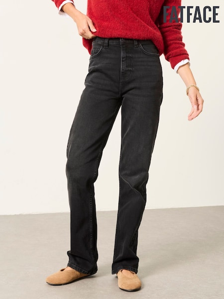 Tvättad Svart - Fatface Washed Jeans