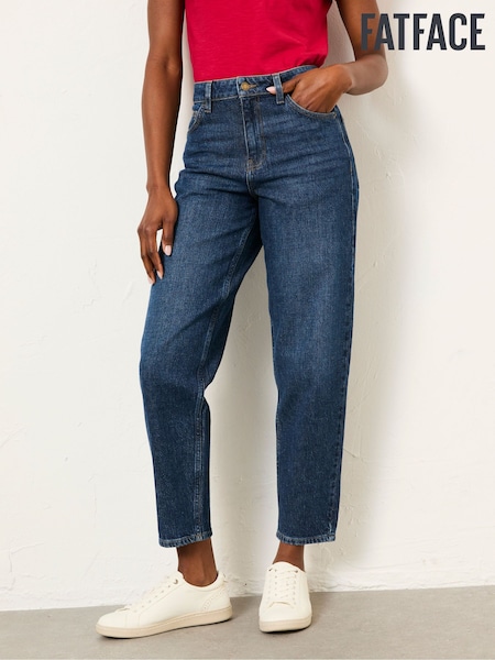 Dark Blue - Fatface Taper Leg Jeans