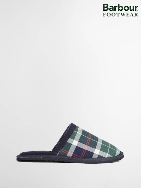 Grün - Regular Barbour Everitt Tartan Mule Slippers