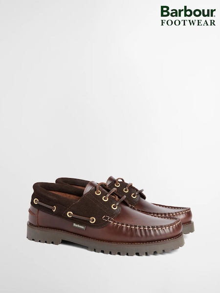Brown - Regular Barbour® Deck Boat Shoes