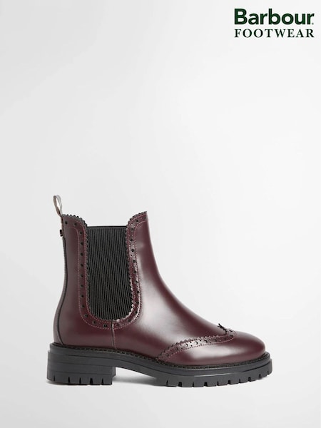 Rot - Barbour® Fawne Patent Leather Chelsea Boots