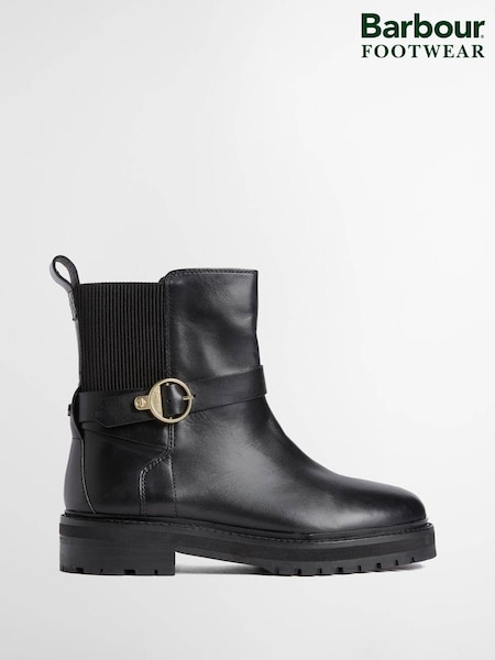 أسود - Barbour® Alexandra Leather Ankle Boots