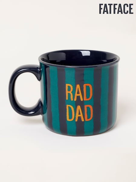 Fatface Rad Dad Striped Ceramic Mug
