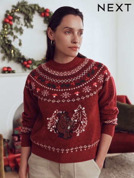 Gruffalo Red Fairisle - Christmas Long Sleeve Jumper