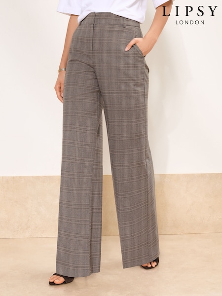 Grey - Lipsy Premium Wide Leg Trousers