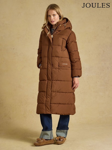 Toffee Brown - Matchday Longline Oversized Showerproof Coat