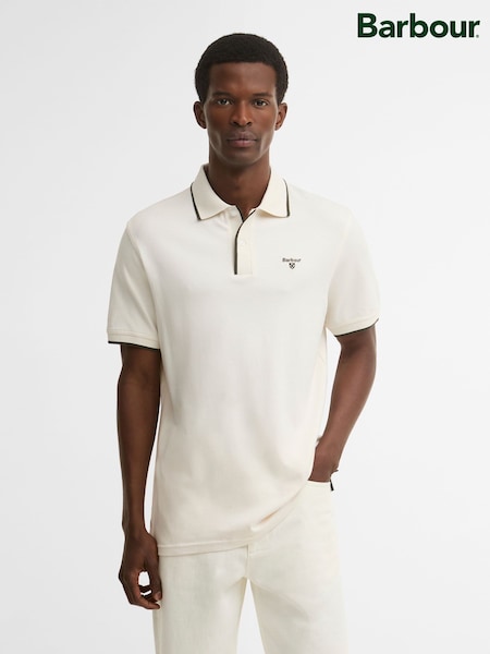 Weiß - Regular Barbour® Callock Tailored Polo Shirt