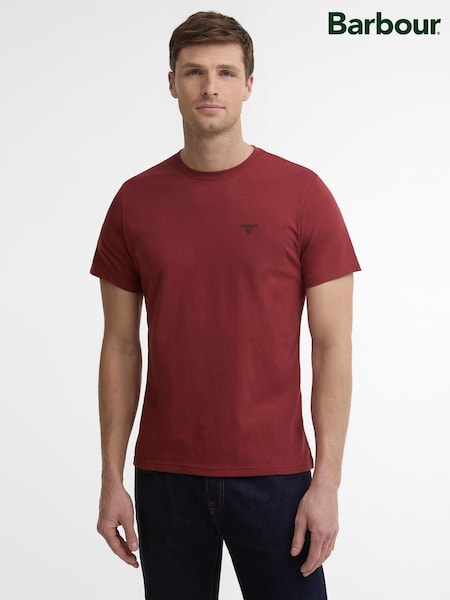 أحمر عنابي - Regular Barbour® Sports T-shirt