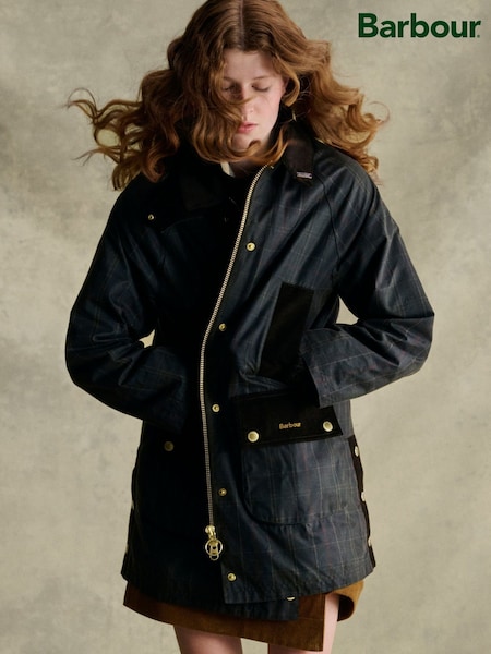 Blue - Barbour® Checked Rotsea Waterproof Jacket