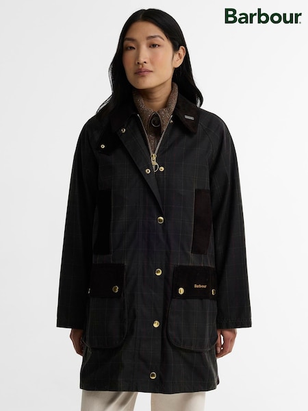 Green - Barbour® Tartan Reimagined Icons Tartan Modern Beaufort Wax Jacket