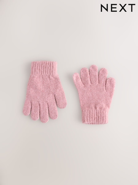 Blush Pink - Cosy Knitted Gloves (3-16yrs)