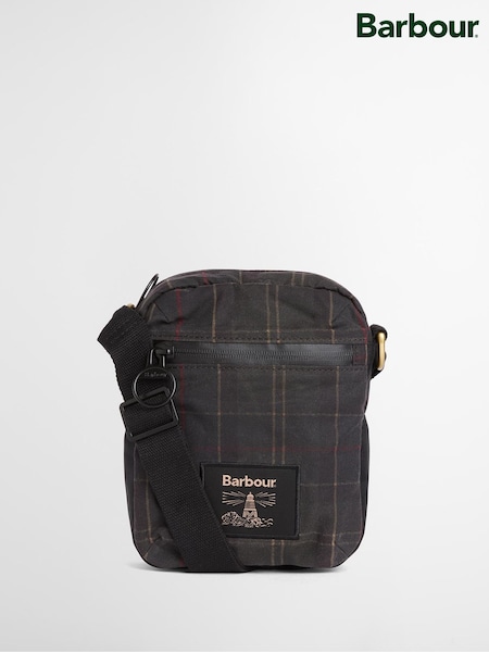 Green - Regular Barbour® Field Tartan Wax Crossbody Bag