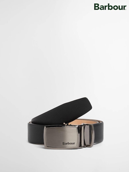 Black - Regular Barbour® Kyle Leather Belt