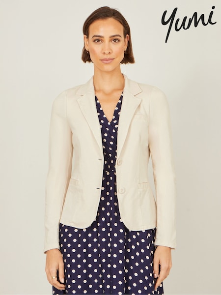 Φυσικό - Yumi Stretch Cotton Blazer (G99998) | € 107