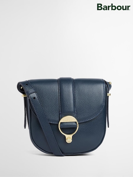 Blau - Barbour® Elm Leder Umhängetasche