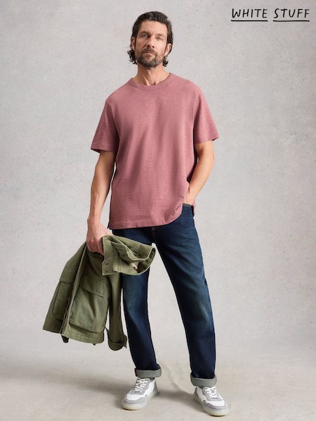 White Stuff Pink Harrington Heavy Weight T-Shirt (H00445) | SGD 69