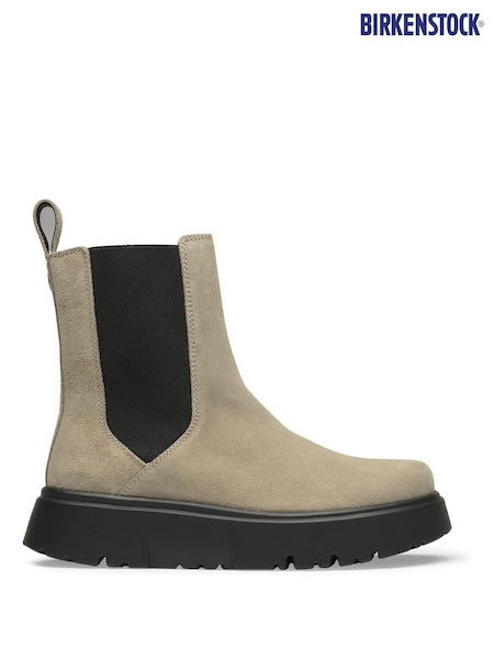 Braungrau Veloursleder - Birkenstock Theda Chelsea Boots