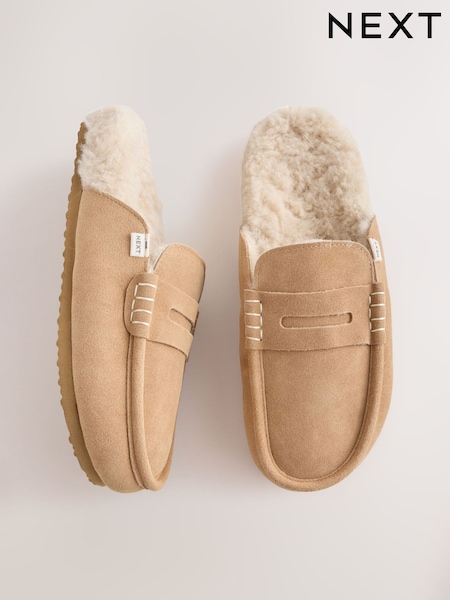Sand - Suede Footbed Slippers