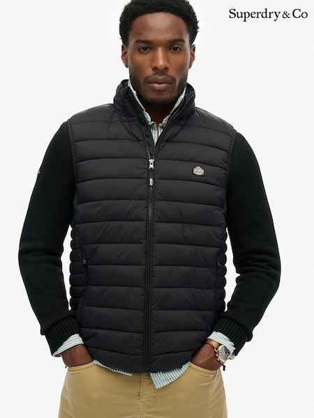 Superdry Black Fuji Lite Padded Gilet (H00754) | $144