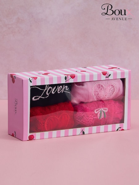 Boux Avenue Pink Mix Valentines Gift Box Thongs 4 Pack (H00808) | AED186