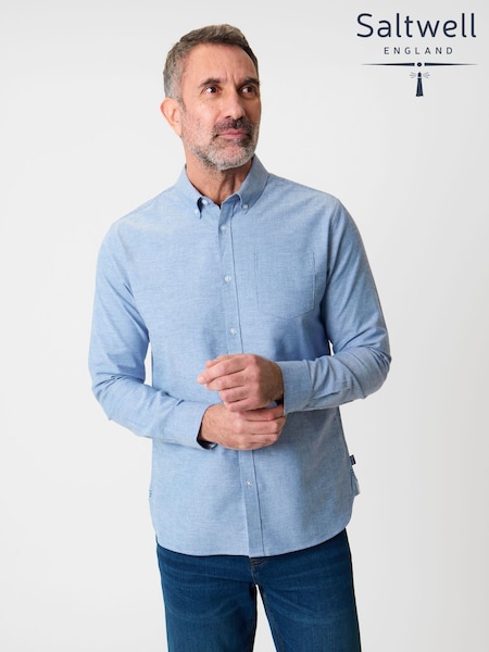 أزرق - Saltwell Long Sleeve Oxford Shirt (H00827) | ‏234 ر.س.‏