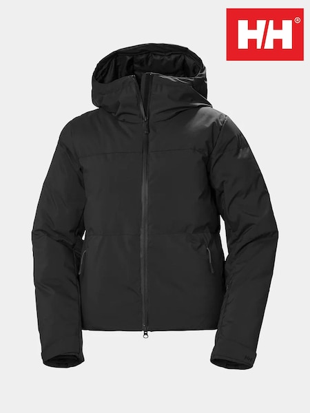 أسود - Helly Hansen Nora Short Puffy Ski Coat