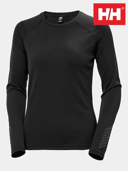 أسود - Helly Hansen Life Active Ski Base Layer Top