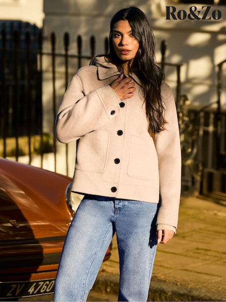 ナチュラル - Ro&Zo Wool Blend Double Faced Jacket (H01014) | ¥ 31,500