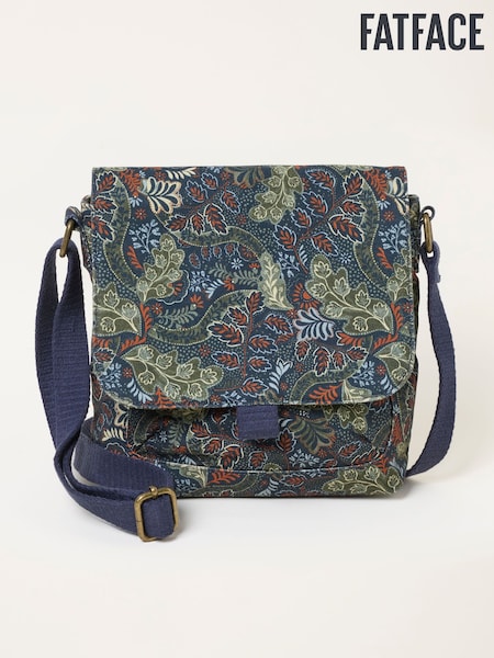 Verde - Fatface Floral Canvas Crossbody Bag