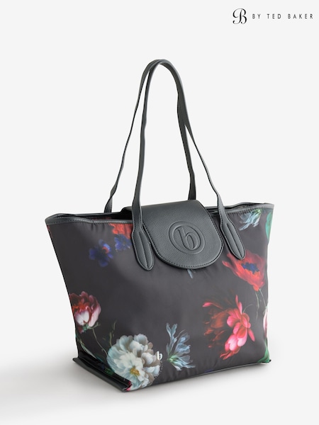 أزرق بتصميم زهور - B By Ted Baker Nylon Tote Bag