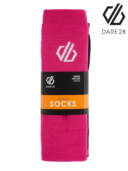 Dare 2b Pink Thermal Socks 2 Pack (H01588) | AED175