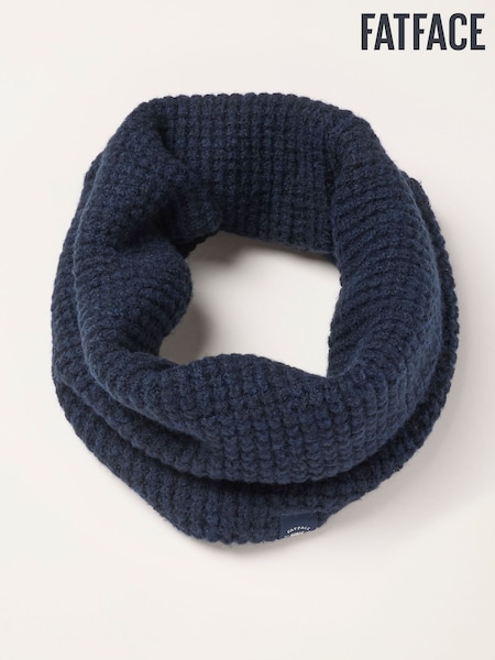 Navy - Regular Fatface Waffle Snood
