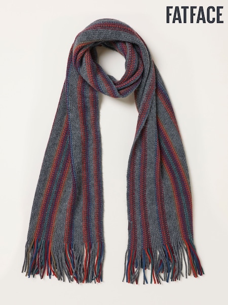 Multi - Regular Fatface Vertical Stripe Scarf
