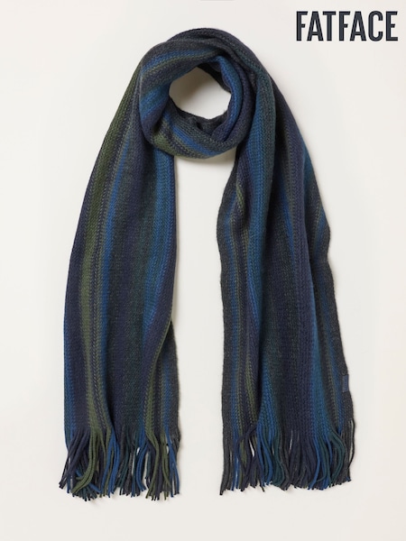 Зелений - Regular Fatface Vertical Stripe Scarf