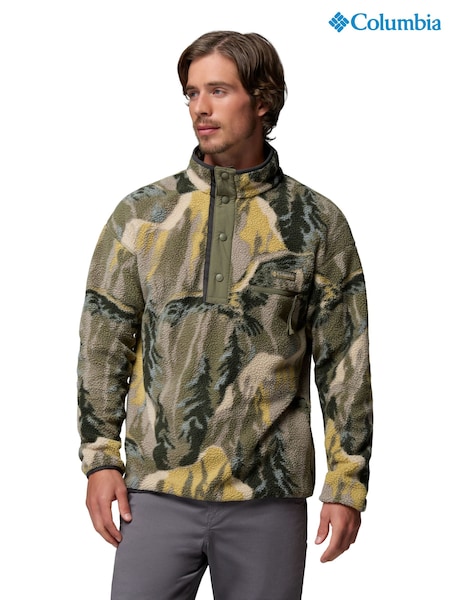 Cream - Regular Columbia Cream Helvetia™ Ii Printed Half Snap Fleece