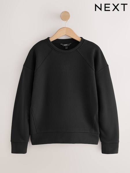 Czarny - Crew Neck Logo Sweatshirt