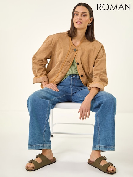 Brun - Roman Cotton Twill Quilted Jacket (H04697) | kr1 249