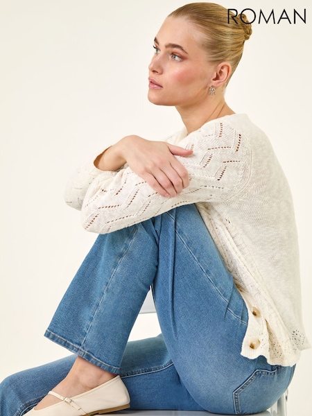 أزرق - Roman Straight Leg Stretch Denim Trousers (H04702) | ‏291 د.إ.‏