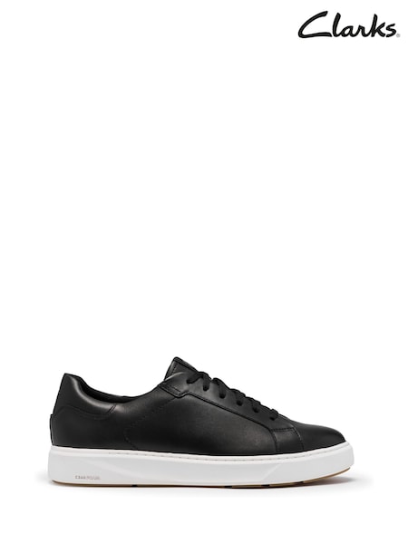 Svart - Regular Clarks Code C Lace Leather Trainers