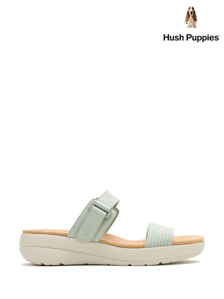 Verde - Hush Puppies Breathe Gore Slides (H04784) | 521 LEI