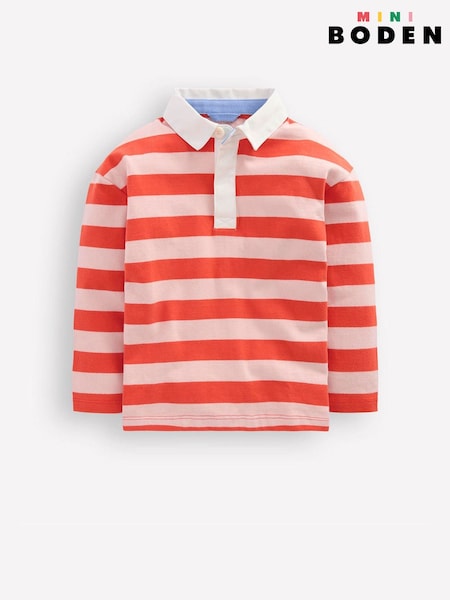 Boden Red Drop Shoulder Rugby Top (H05450) | €45 - €54