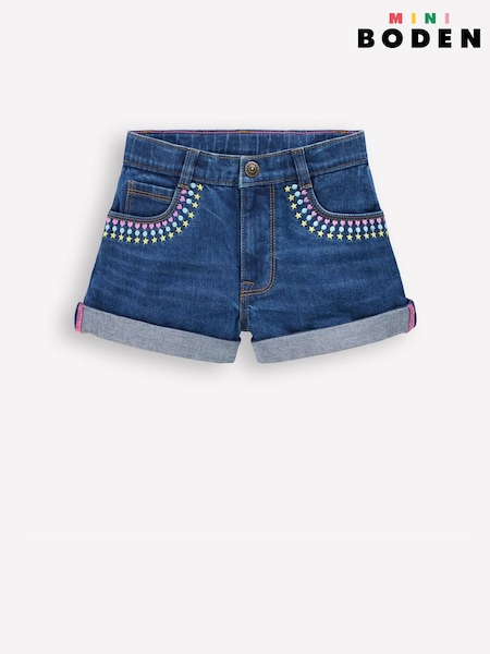 Boden Blue Denim Shorts (H05460) | AED169 - AED204