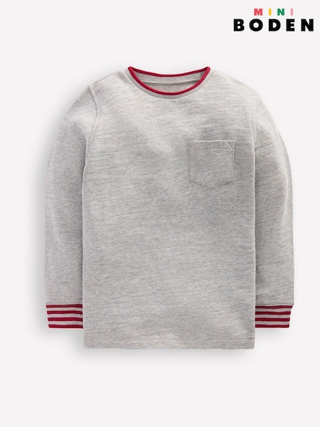 Boden Grey Cosy Mid-weight T-Shirt (H05487) | AED134 - AED157