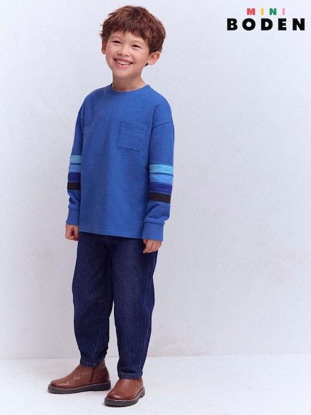 Boden Blue Relaxed Mid-weight T-Shirt (H05497) | AED134 - AED157