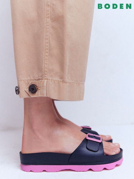 Boden Blue Lyla Single Buckle Sliders (H05502) | 25 BD