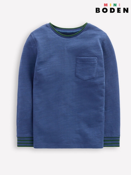 Boden Light Blue Cosy Mid-weight T-Shirt (H05505) | €30.50 - €36