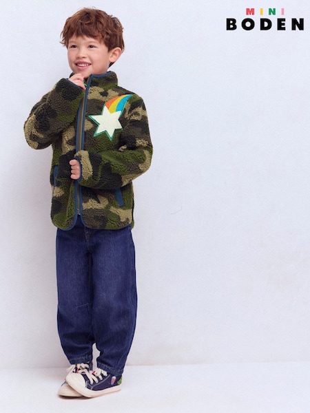 Boden Green Cosy Borg Jacket (H05527) | SGD 81 - SGD 93