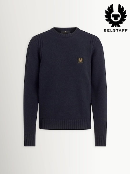 Azul - Regular Belstaff Watch Crewneck Jumper