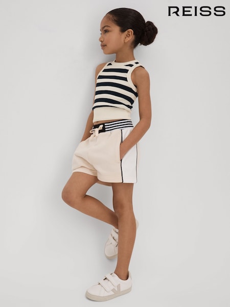 Reiss Navy Kioni 9-13 yrs Striped Crew Neck Vest (H05912) | AED122